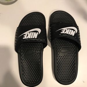 Black Nike Slides